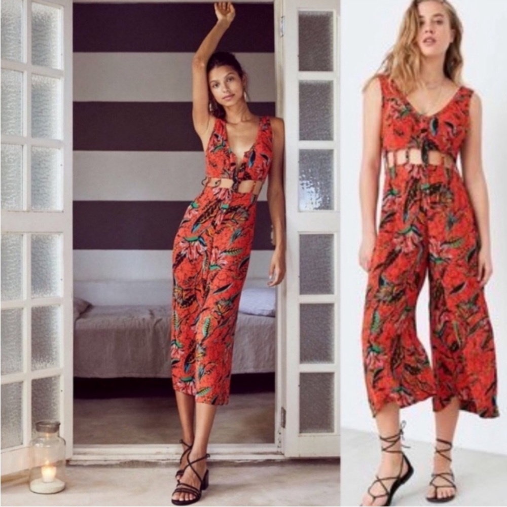 Urban Outfitters Jumpsuit Button Down Overalls Medium Ecote Hippie Boho Chic